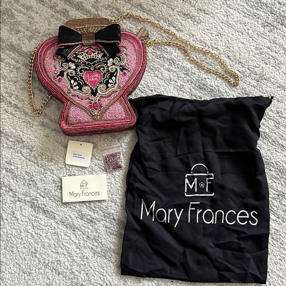 Mary Frances love potion pink Heart-Shaped Bag